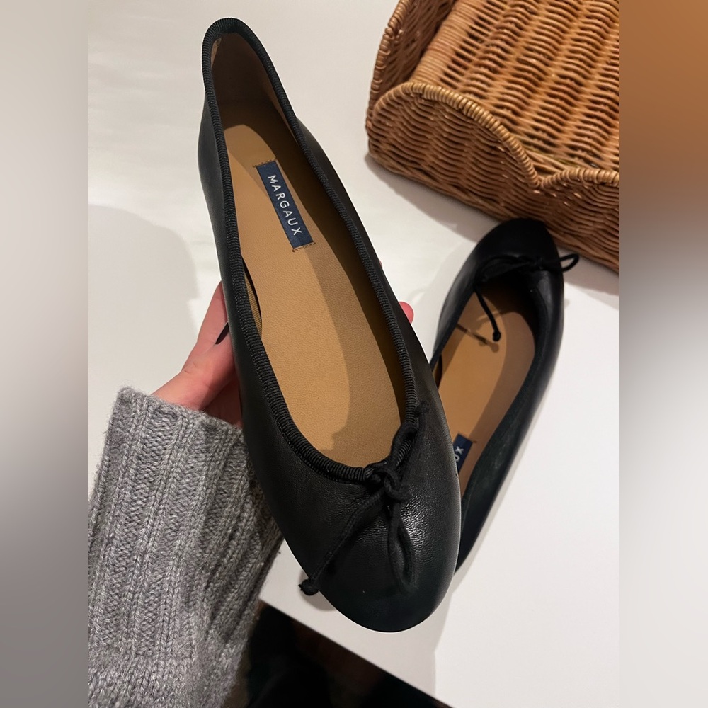 Margaux The Demi Flat in Black Napa